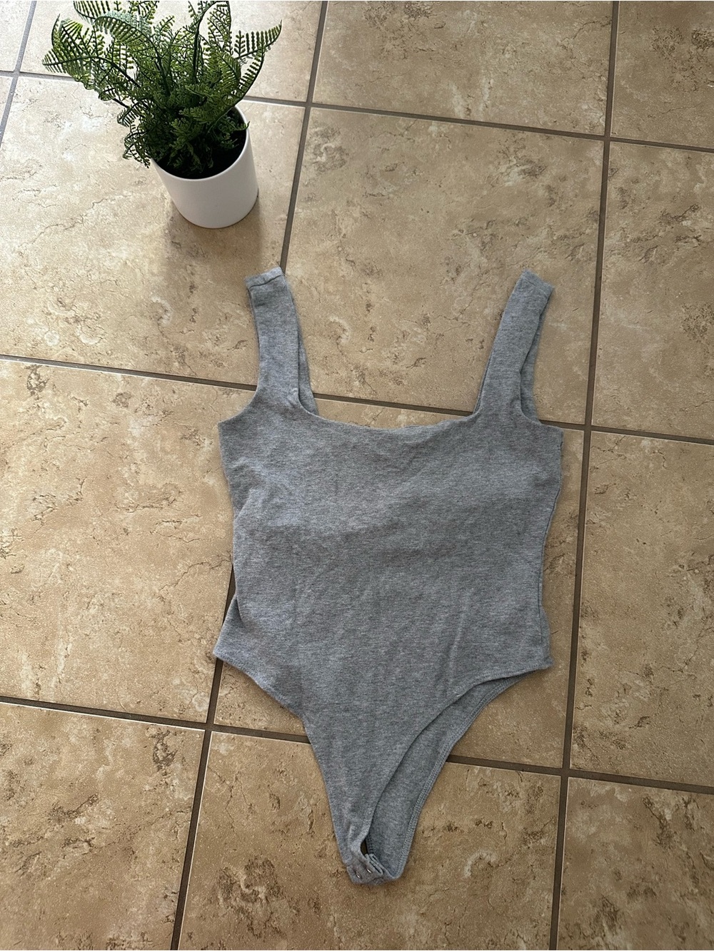 GREY TANK TOP BODYSUIT